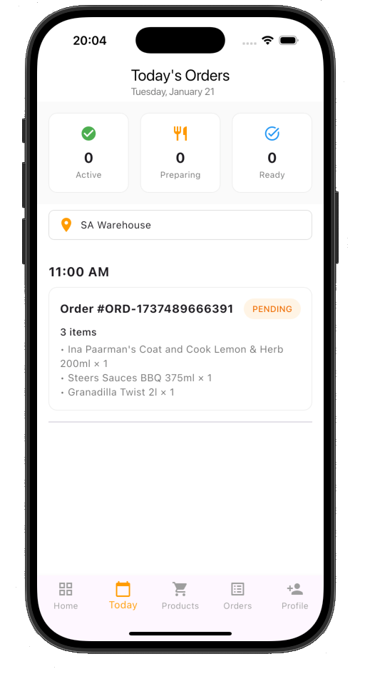 Retailer Orders