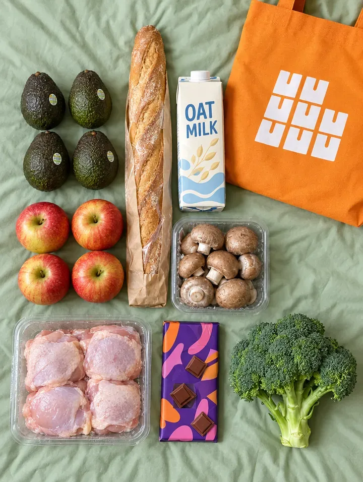 The weekly shop, laid out