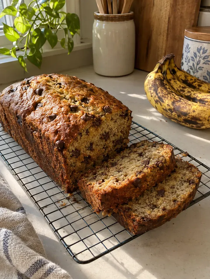 Banana bread from extra-ripe bananas
